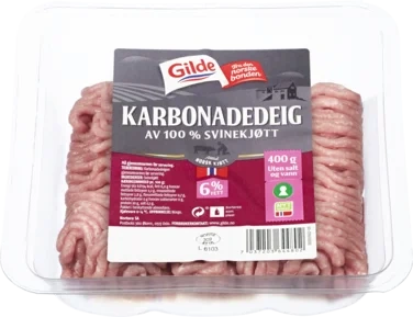 Karbonadedeig Svin Usv 6% 400g Enh