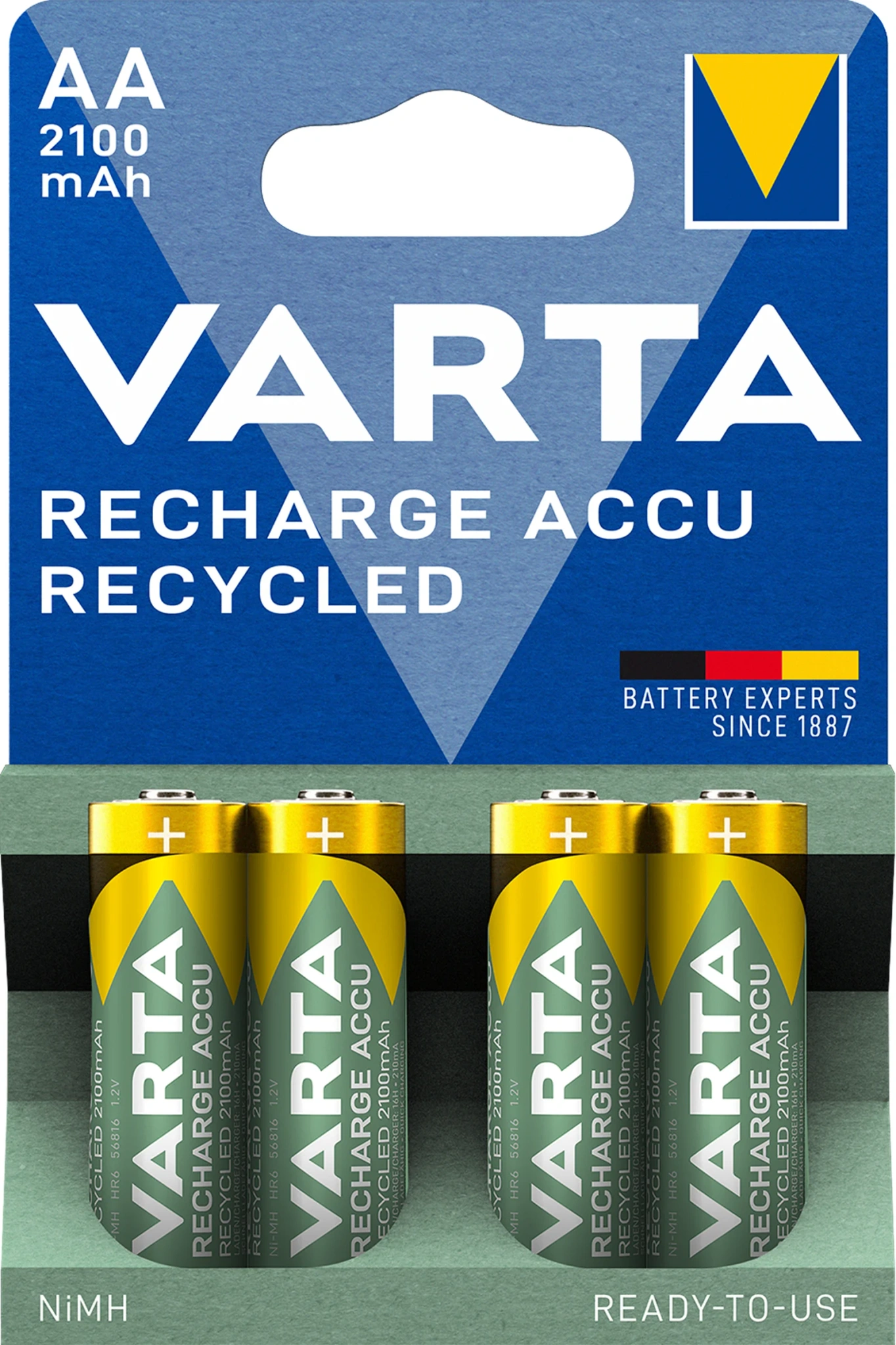 Batteri Uppladdningsbara AA 4-pack