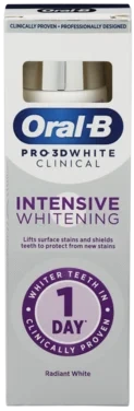 Oral-B Tannkrem Pro-3dw Clinical Int White 75ml