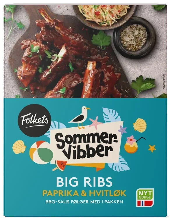 Svin Big Ribs Ca500g Folkets