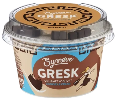 Synnøve Gresk Gourmet Cookies & Cream 158g