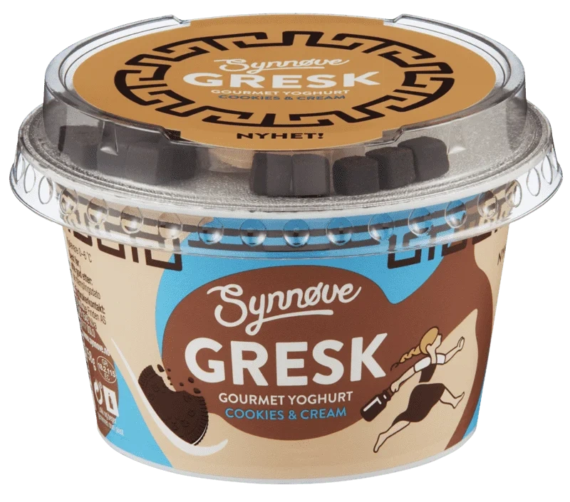 Synnøve Gresk Gourmet Cookies & Cream 158g