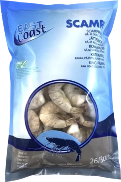 Scampi 26/30 Rå med Skall uten Hode Lettskrelt