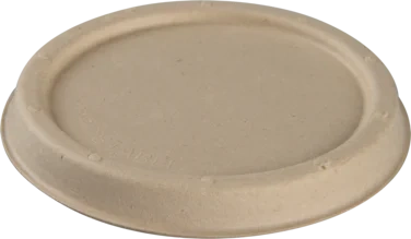 Lokk til Dressingbeger Ø8,1cm Natur Bagasse