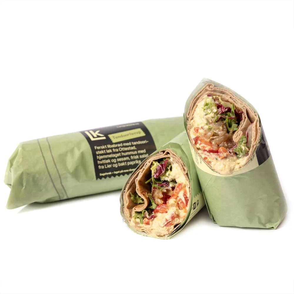 Tandoori-wrap med hummus