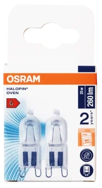 Lyspære Stekeovn 25w G9 230v 2pk Osram