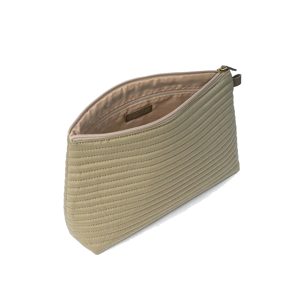 Ceannis Cosmetic L Taupe Soft Quilted Stripes