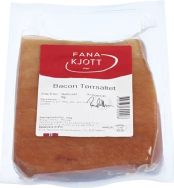 Bacon Tørrsaltet 350g Fana Kjøtt