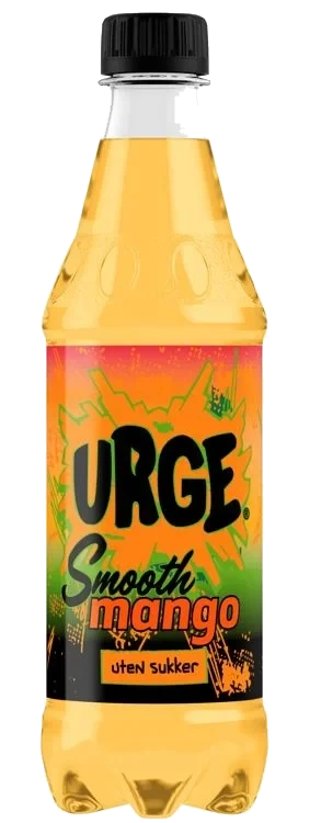 Urge u/Sukker Smooth Mango 0,5l flaske