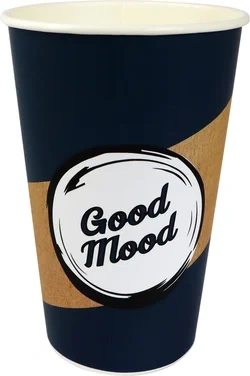 Kalddrikksbeger 0,4l Good Mood Kartong 90mm Ø