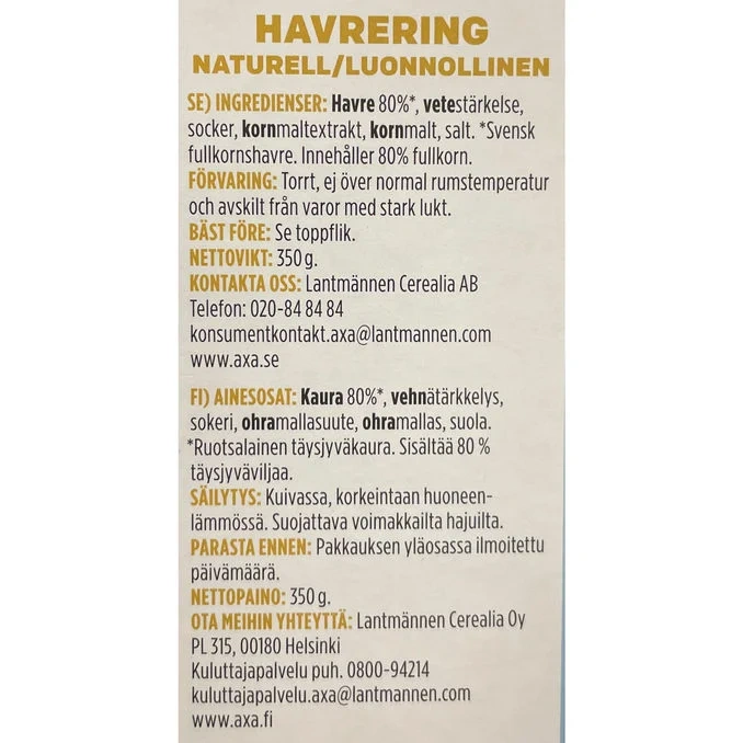 Havreringar Naturell