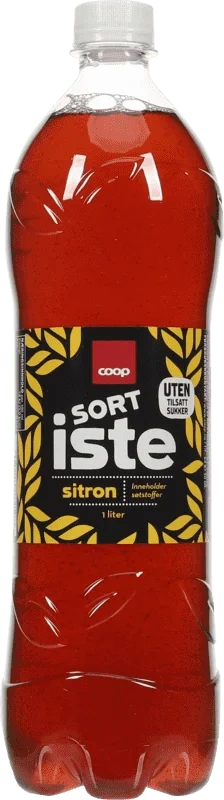 Coop Sort Iste Sitron Uten Sukker 1l
