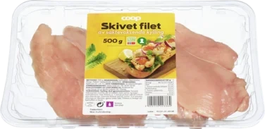 Coop Kyllingfilet Skivet 500g Saktevoksende