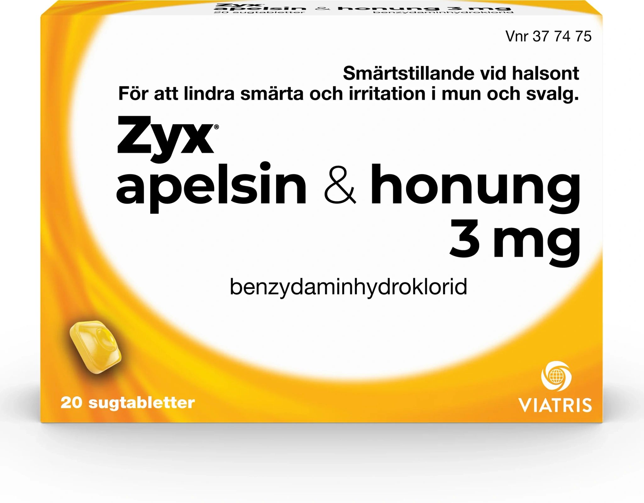 Zyx Apelsin & honung 3 Mg 20-pack