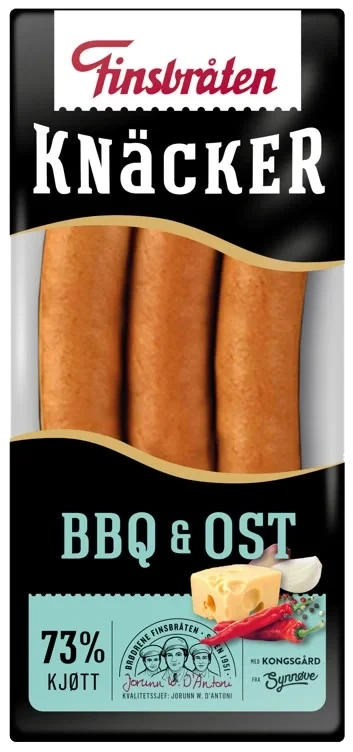 Knäcker Bbq&Ost 225g Finsbråten