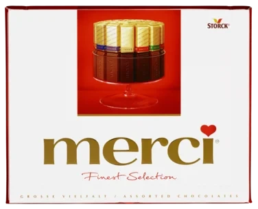 Merci Finest Selection Röd Chokladask