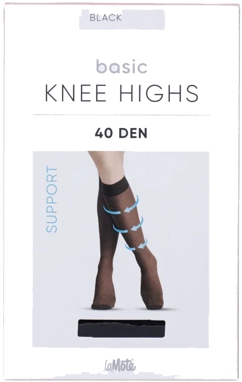 Support Knee Highs Black La Mote