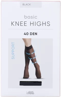 Support Knee Highs Black La Mote