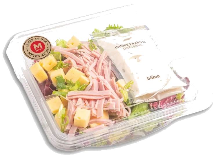 Salat-Bowl Meny Skinke & Østavind Ost pr stykk