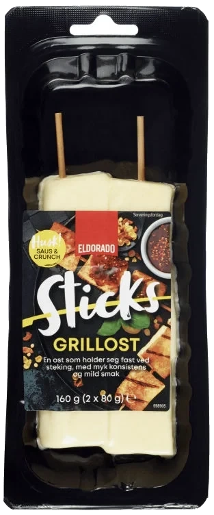 Grillost Naturell 160g Sticks