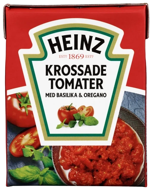 Tomater Hakkede Oregano/Basilikum 390g Heinz