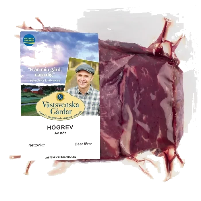 Högrev i bit ca 1kg Västsvenska Gårdar