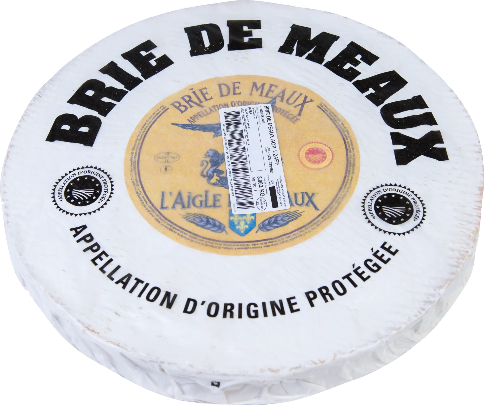Brie de Meaux opast 21% vitmögelost ca2960g