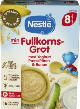 Min Fullkornsgrøt Yoghurt Pære Banan 8m 410g