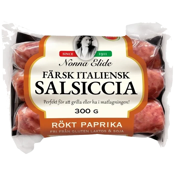 Färsk korv Salsiccia rökt paprika 300g Nonna Elide