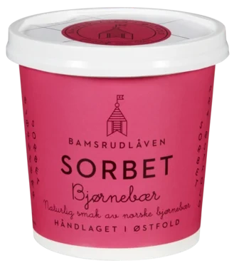 Bjørnebærsorbet 150ml Bamsrudlåven Gårdsis