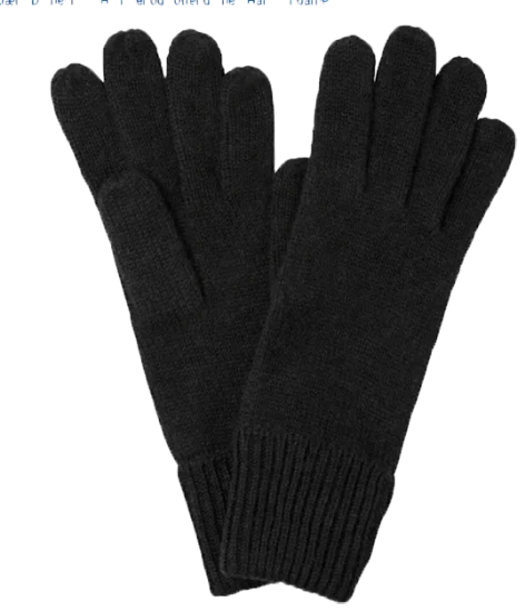 Wool Gloves Black One Size