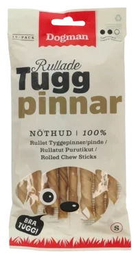 Rolled Chew Rullade Tuggpinnar Hundgodis 10-pack