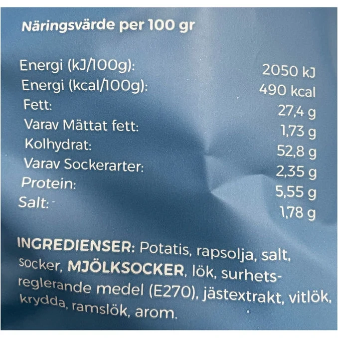 Chips Gräddfil & Ramslök