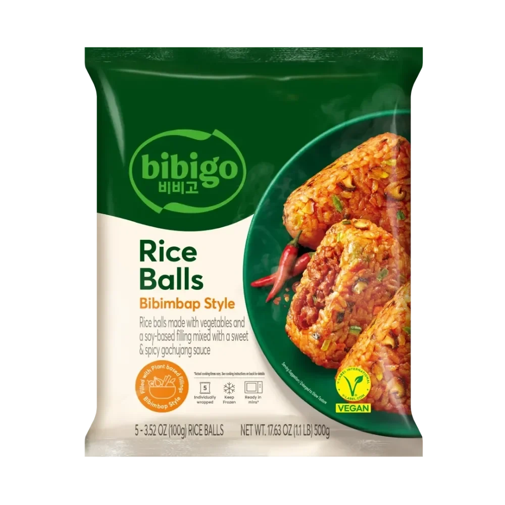 Bibigo bibimbap rice ball plant-based