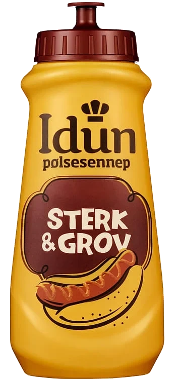 Idun Pølsesennep Bod Sterk & Grovt 490g