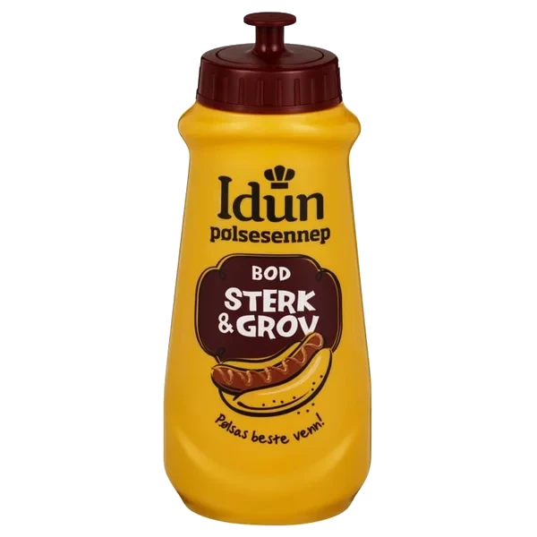 Idun Pølsesennep Bod Sterk & Grovt 490g