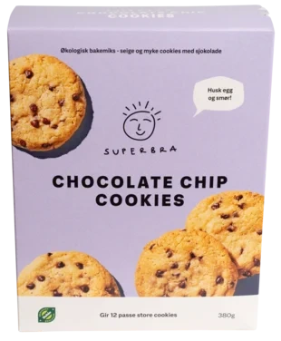 Cookies Chocolate Chips Øko 380g Superbra