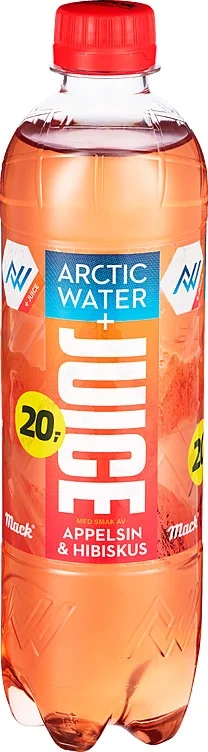 ARCTIC WATER JUICE 0.5 l Appelsin/Hibiskus Mack