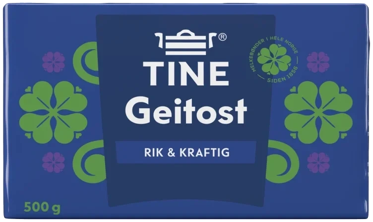 Geitost Ekte Firkantet 500g Tine