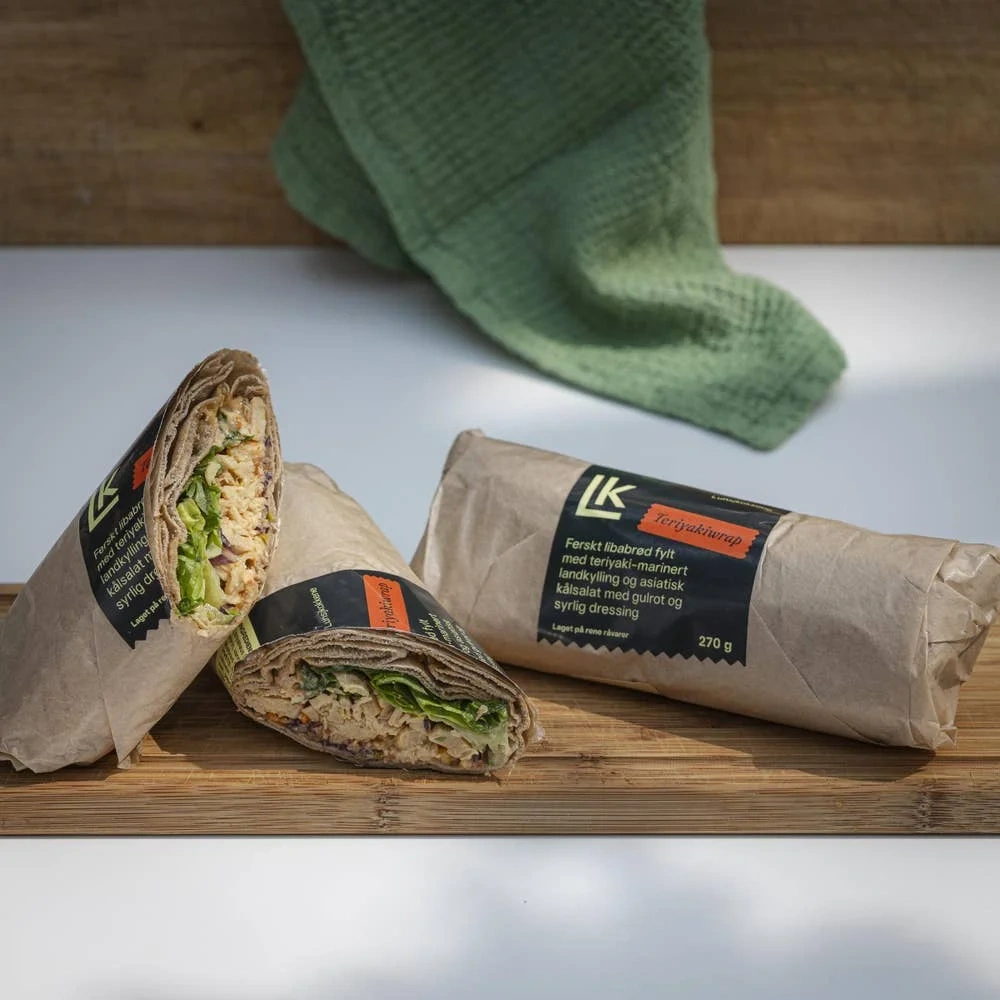 Wrap med terriyaki marinert kylling