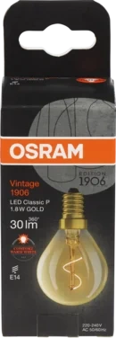 Led Lyspære 1906 Clp E14 1,8W Spiral Klar Gold