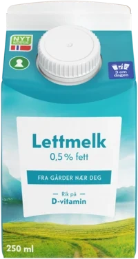 Tinemelk Lett 0,5% 1/4l Tine