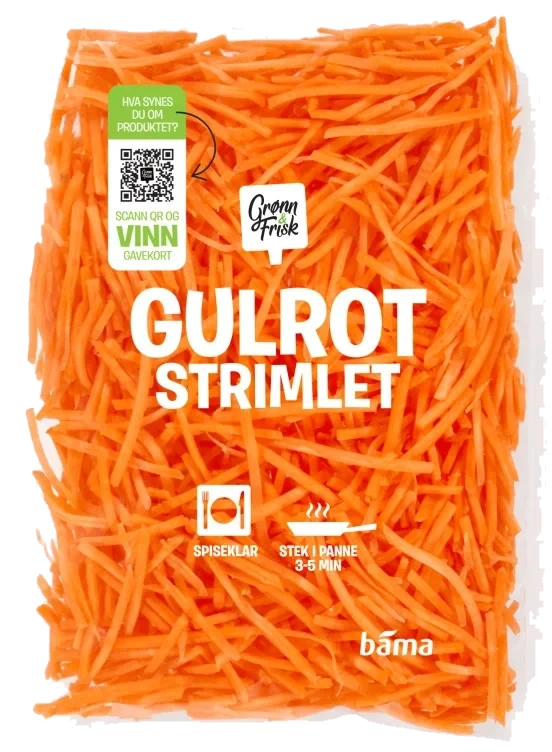 Strimlet Gulrot 150g Pilot Grønnsaker