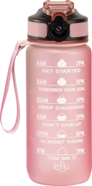 Drikkeflaske Light Pink 600ml Hollywood Motivational Bottle