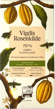 70% Quellouno Mørk Sjokolade Vigdis Rosenkilde