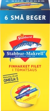 Stabbur-Makrell Porsjon 6x22g Stabburet