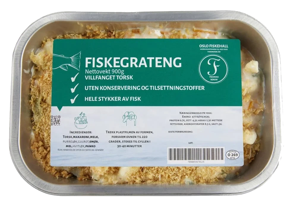 Fersk fiskegrateng