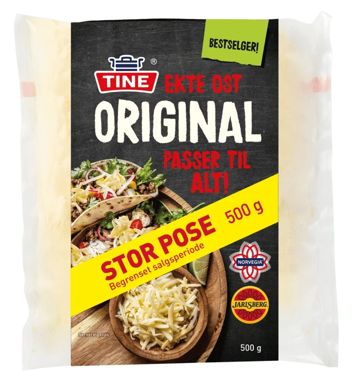 Original Ekte Revet Ost 500g Tine