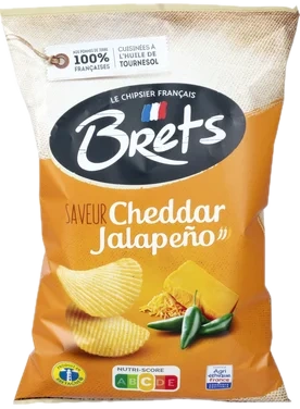 Brets Potetchips m/Cheddar&Jalapeño 125g
