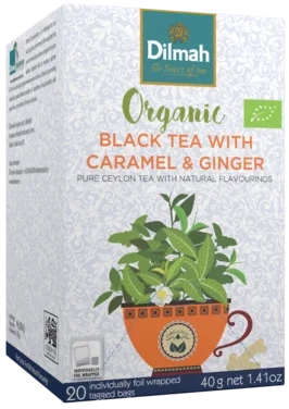 Black Tea With Caramel & Ginger, Økologisk & Etisk, 20 Stk, Dilmah